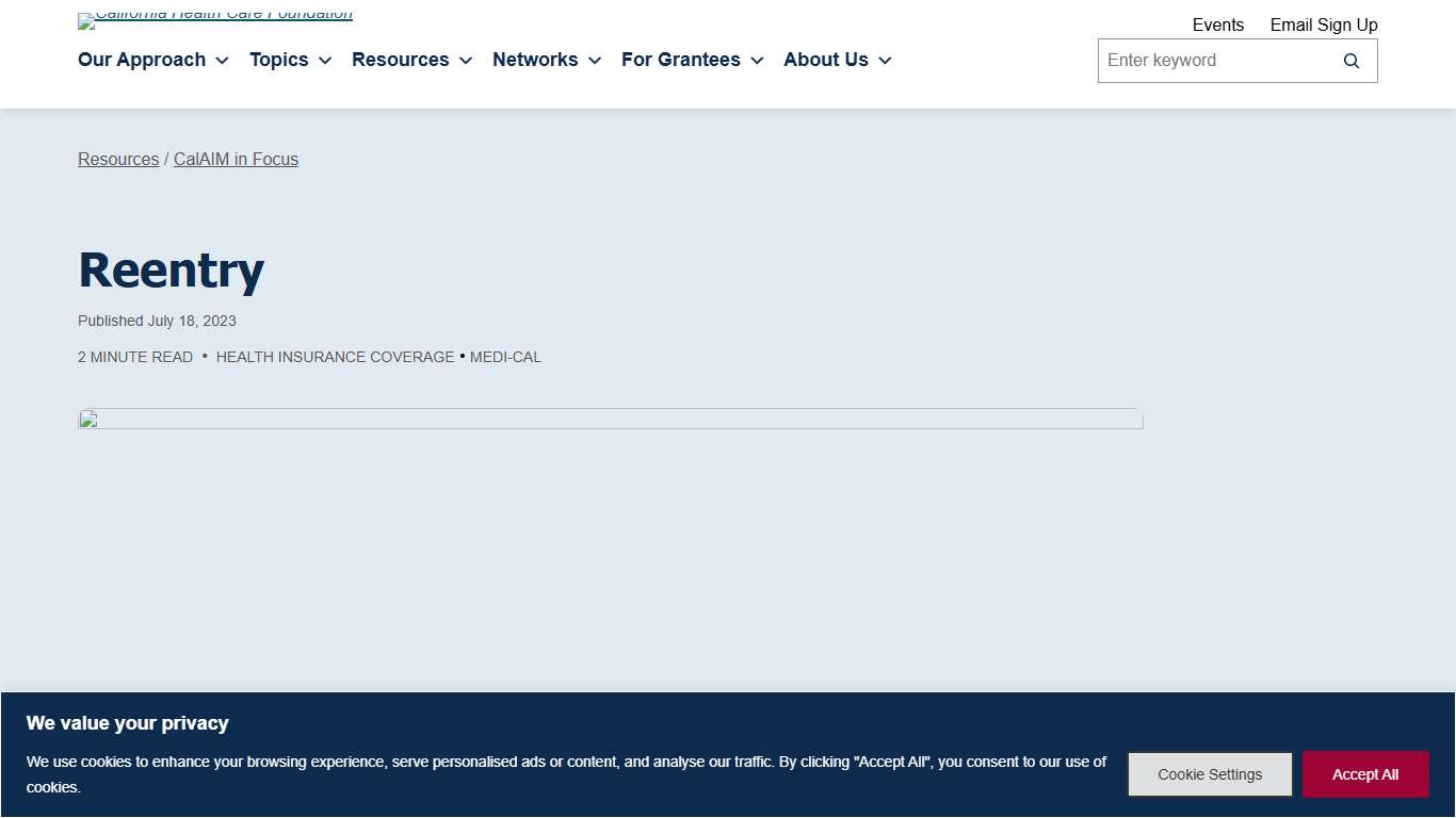 Reentry - California Health Care Foundation